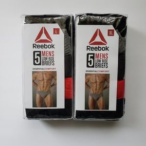 Reebok 5 Pack Mens Low Rise Briefs Size L / XL NIP